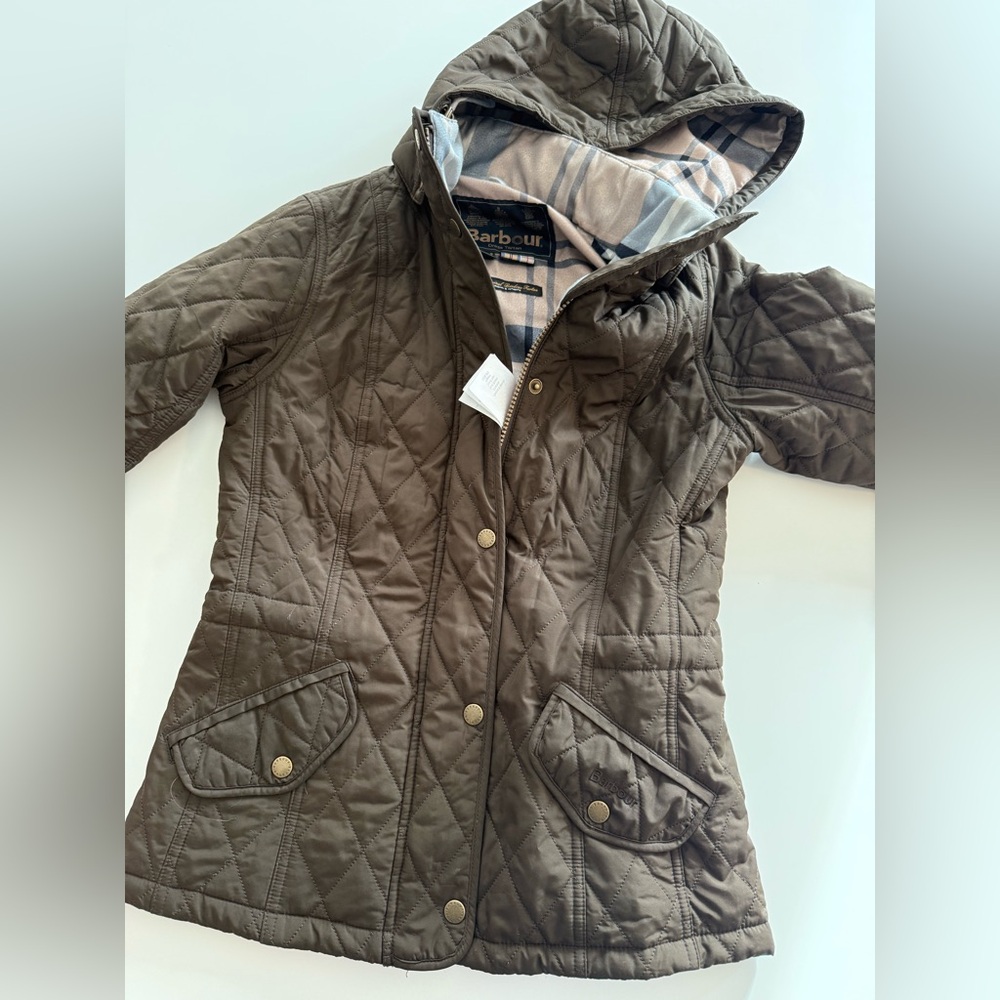 Barbour Brown Quilted Puffer Jacket
